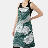 ヴィンテージ葉背景パターンデザイン図 エプロン (インサイチュ)