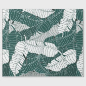 ヴィンテージ葉背景パターンデザイン図 ラッピングペーパー (フラット)