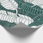 ヴィンテージ葉背景パターンデザイン図 ラッピングペーパー (角)