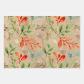 ヴィンテージ葉色 ラッピングペーパーシート (正面2)