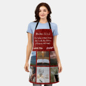 ヴィンテージ葉赤のキリスト教徒への贈り物 エプロン (着用した状態)