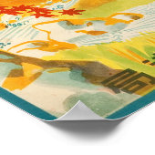 ヴィンテージ葉赤温泉日本旅行 ポスター (角)