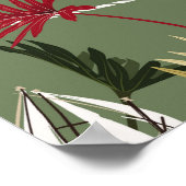 ヴィンテージ葉、ボート、セーラーロープ海 ポスター (角)