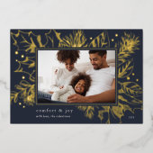 ヴィンテージ葉 |植物写真 箔シーズンカード (正面)