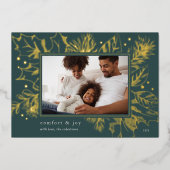 ヴィンテージ葉 |植物写真 箔シーズンカード (正面)