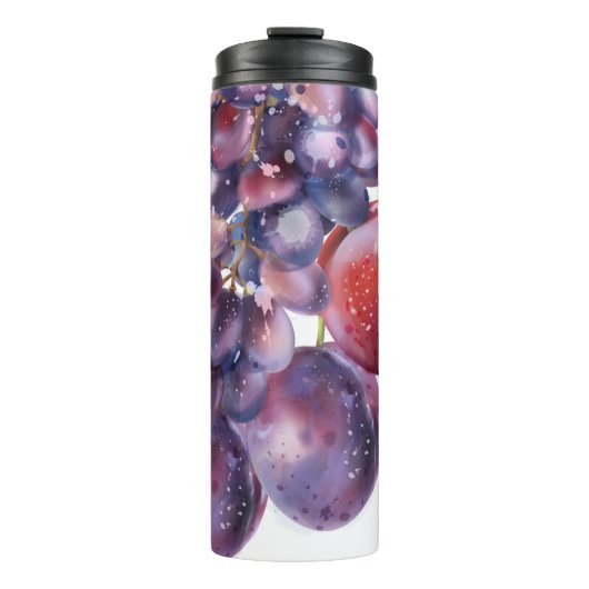 ヴィンテージ葡萄の水彩秋のカード タンブラー (正面)