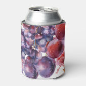 ヴィンテージ葡萄の水彩秋のカード 缶クーラー (缶正面)
