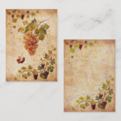 ヴィンテージ葡萄アート 名刺 (正面/裏面)