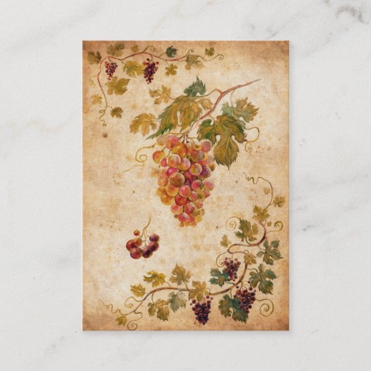 ヴィンテージ葡萄アート 名刺 (正面)
