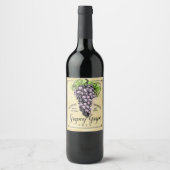 ヴィンテージ葡萄パーソナライズされた自家製レッド ワインラベル (正面)