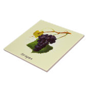 ヴィンテージ葡萄フルーツボタニカルアートセラミックタイル タイル (側面)