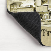 ヴィンテージ蒸気列車に気を散らしやすい名前を付ける マウスパッド (コーナー)