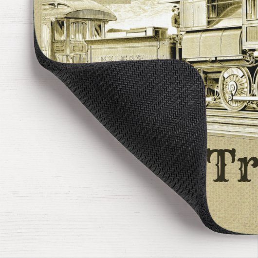 ヴィンテージ蒸気列車に気を散らしやすい名前を付ける マウスパッド (コーナー)