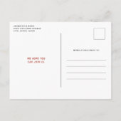 ヴィンテージ蒸気列車の伝統的クリスマス インビテーションポストカード (裏面)