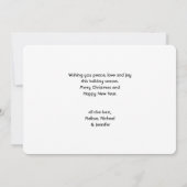 ヴィンテージ蒸気列車の伝統的クリスマス シーズンカード (裏面)