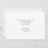 ヴィンテージ蒸気列車の伝統的クリスマス シーズンカード (裏面)