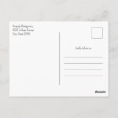 ヴィンテージ蒸気列車の伝統的クリスマス ポストカード (裏面)