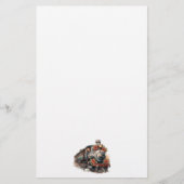 ヴィンテージ蒸気列車の伝統的クリスマス 便箋 (正面)