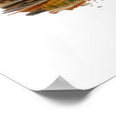 ヴィンテージ蒸気列車の景観イラストレーション ポスター (角)