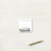 ヴィンテージ蒸気列車イラストレーション ポストイット (デスク上)