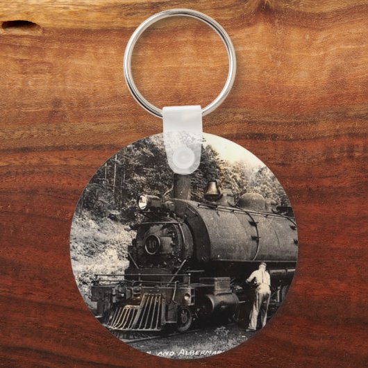 ヴィンテージ蒸気列車キーチェーン キーホルダー (正面)