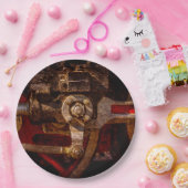 ヴィンテージ蒸気列車ギア ペーパープレート (パーティー)