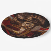 ヴィンテージ蒸気列車ギア ペーパープレート (アングル)