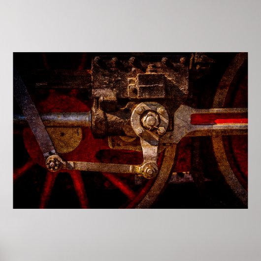 ヴィンテージ蒸気列車ギア ポスター (正面)