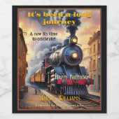 ヴィンテージ蒸気列車ハッピーバースデー ワインラベル (シングルラベル)