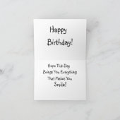 ヴィンテージ蒸気列車誕生日 カード (内部)