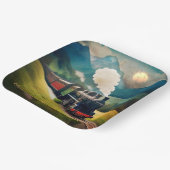 ヴィンテージ蒸気列車誕生日 ペーパープレート (傾斜あり)