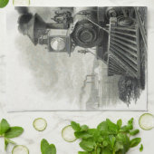 ヴィンテージ蒸気列車 キッチンタオル (折り畳み)