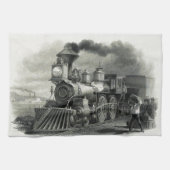 ヴィンテージ蒸気列車 キッチンタオル (横)