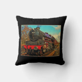 ヴィンテージ蒸気列車 クッション (裏面)