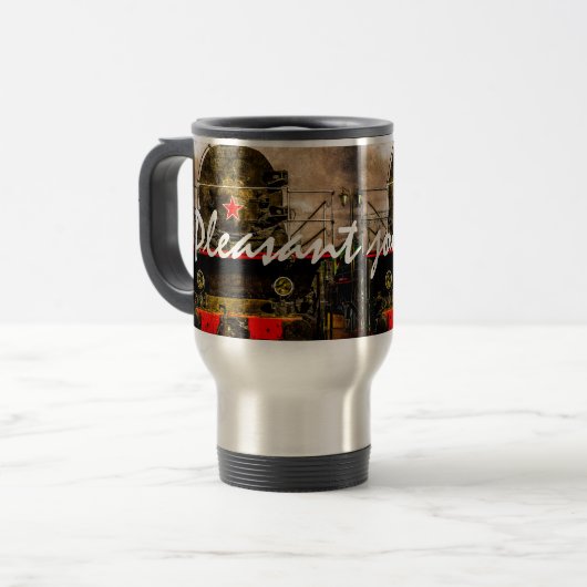 ヴィンテージ蒸気列車 – サイドライン上 トラベルマグ (正面左)