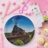 ヴィンテージ蒸気列車 ペーパープレート (パーティー)