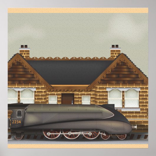 ヴィンテージ蒸気列車 ポスター (正面)