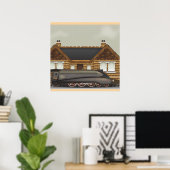 ヴィンテージ蒸気列車 ポスター (ホームオフィス)