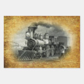 ヴィンテージ蒸気列車 ラッピングペーパーシート (正面)