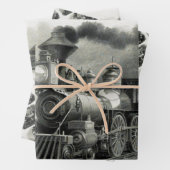 ヴィンテージ蒸気列車 ラッピングペーパーシート (インサイチュ)