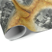 ヴィンテージ蒸気列車 ラッピングペーパー (ロールコーナー)