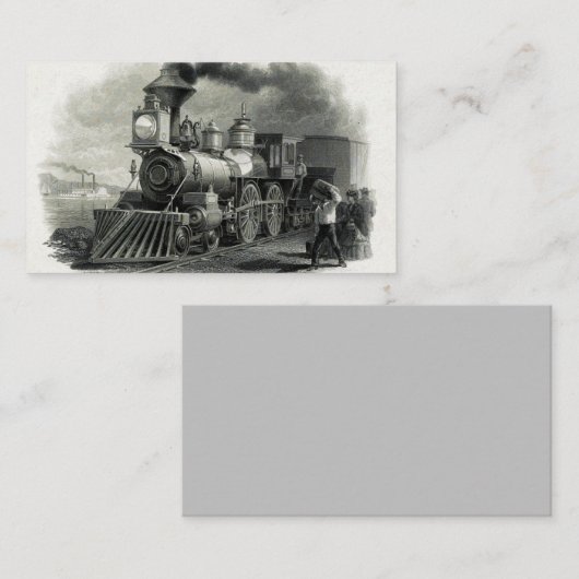 ヴィンテージ蒸気列車 名刺 (正面/裏面)