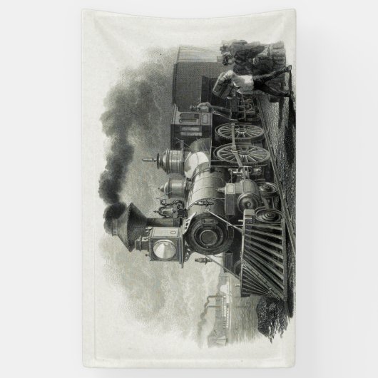 ヴィンテージ蒸気列車 横断幕 (縦)