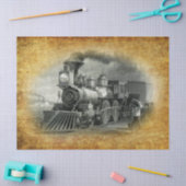 ヴィンテージ蒸気列車 薄葉紙 (クラフト)