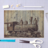 ヴィンテージ蒸気列車 薄葉紙 (クラフト)