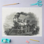 ヴィンテージ蒸気列車 薄葉紙 (クラフト)