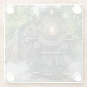 ヴィンテージ蒸気機関列車 ガラスコースター (裏面)