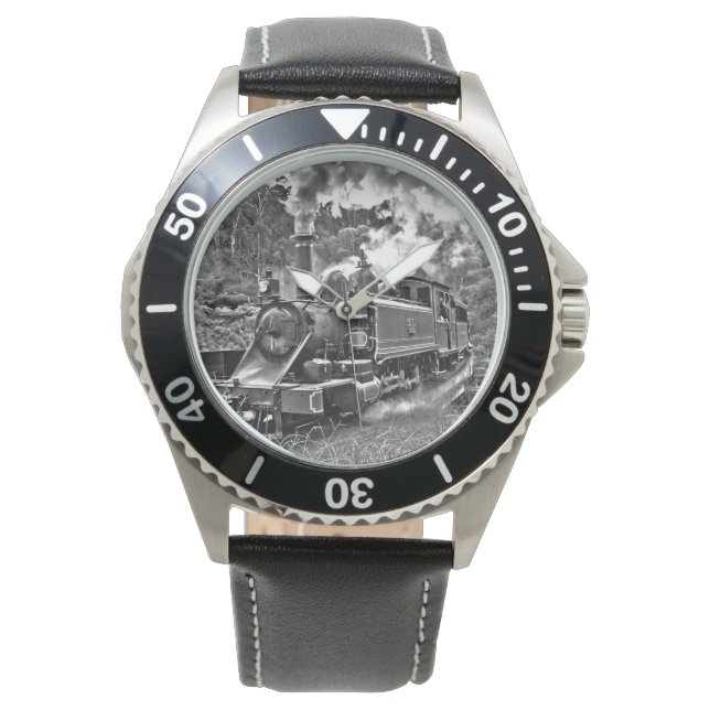 ヴィンテージ蒸気機関列車 腕時計 (正面)