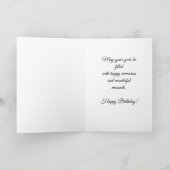 ヴィンテージ蒸気機関車の列車お誕生日おめでとう カード (内部)