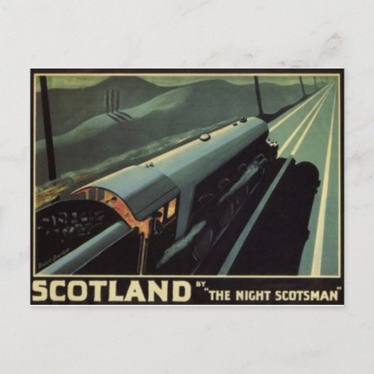 ヴィンテージ蒸気機関車はがき ポストカード (正面)